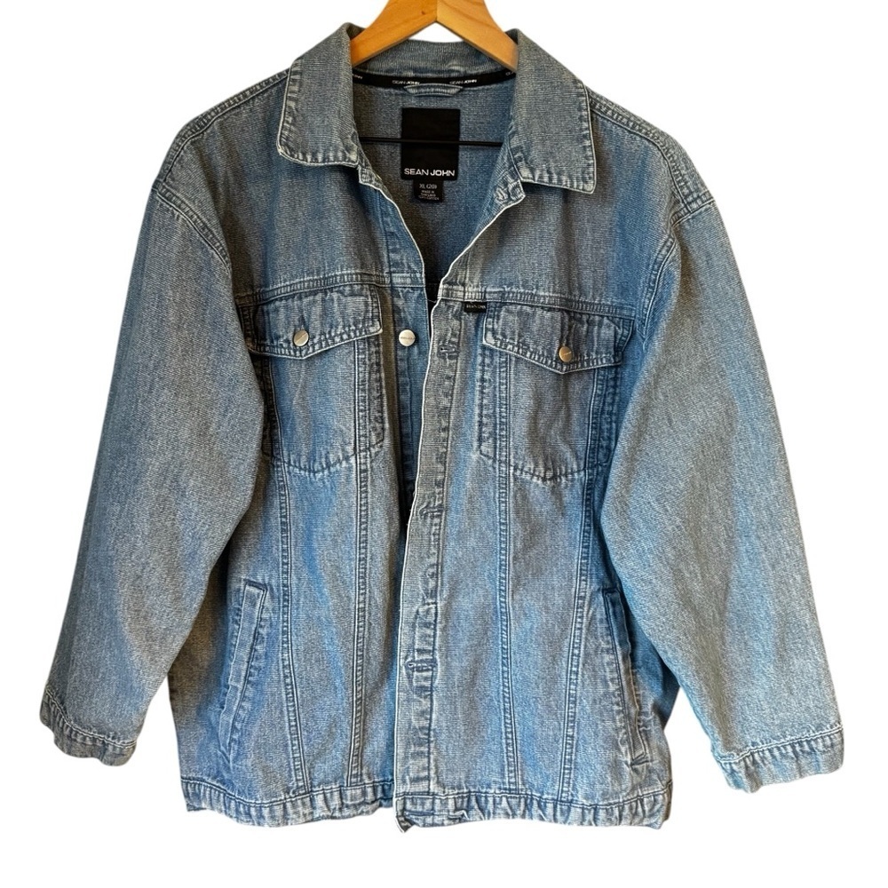 Sean John Y2K Hip Hop Denim Jean Jacket Men’s Size XL